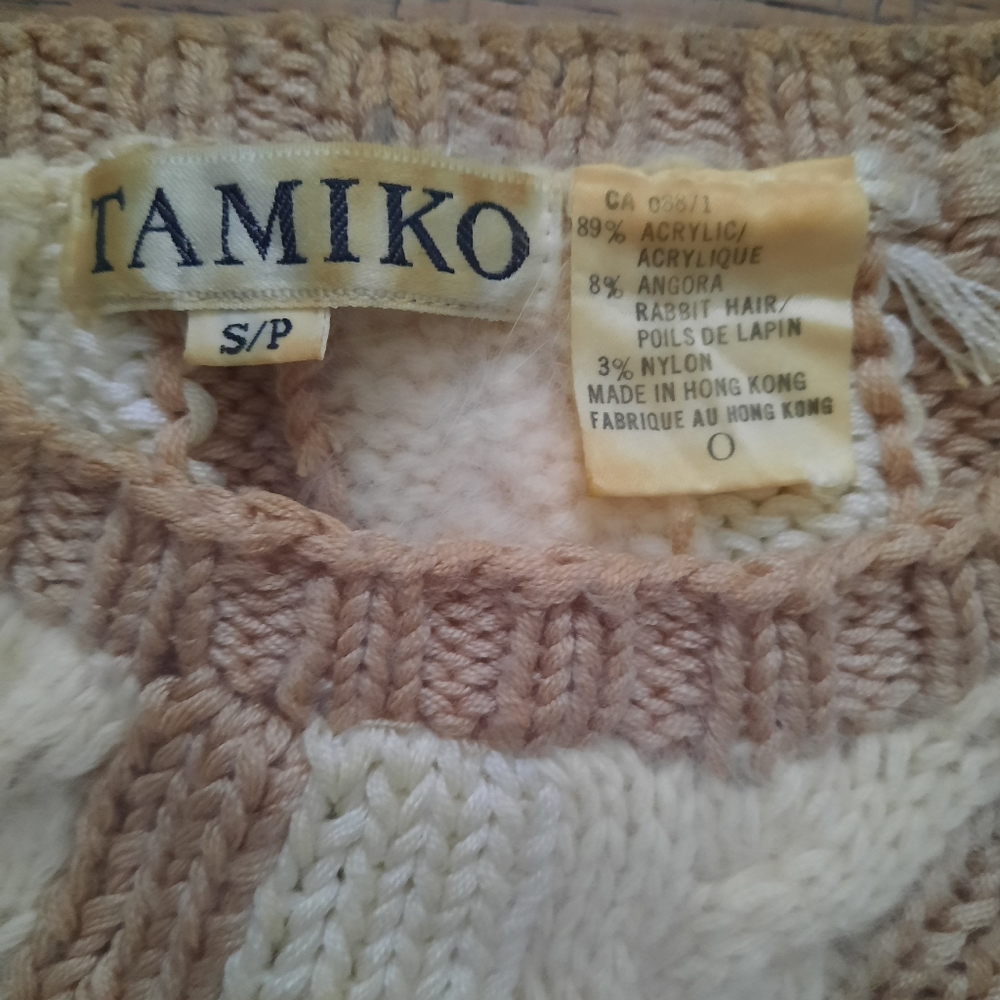 Vintage Angora Blend Chunky Cable Knit Sweater - Picture 6 of 14